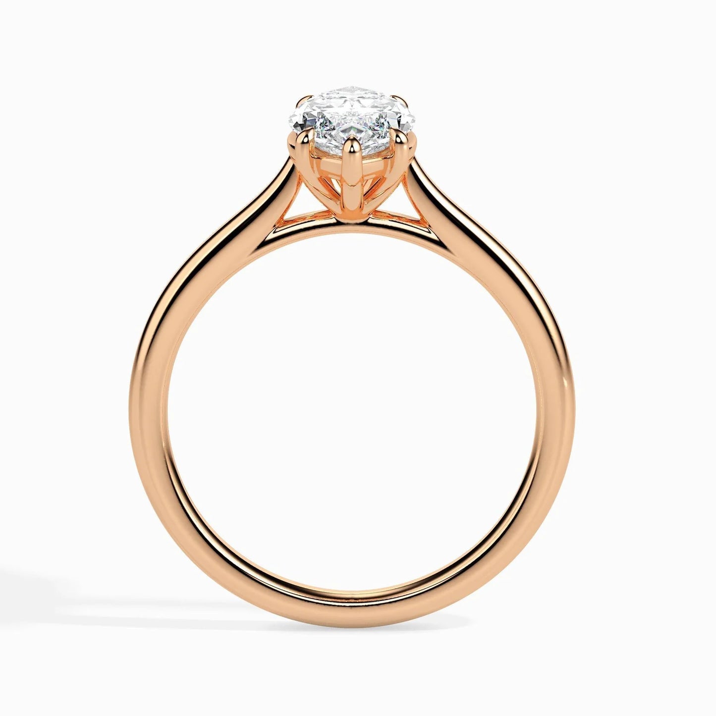 50 Pointer Marquise Lab Diamond Eleanor Solitaire Ring