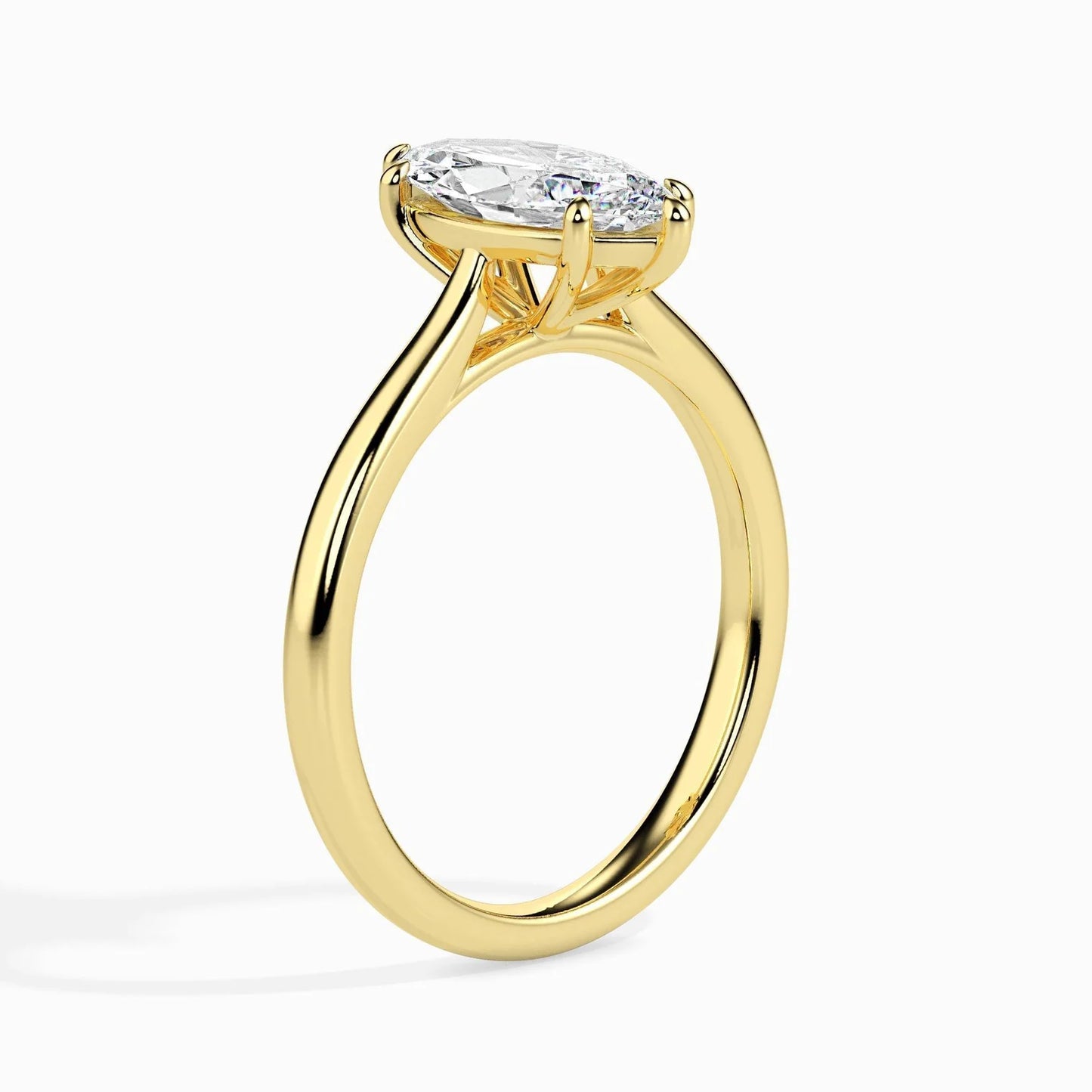 50 Pointer Marquise Lab Diamond Eleanor Solitaire Ring