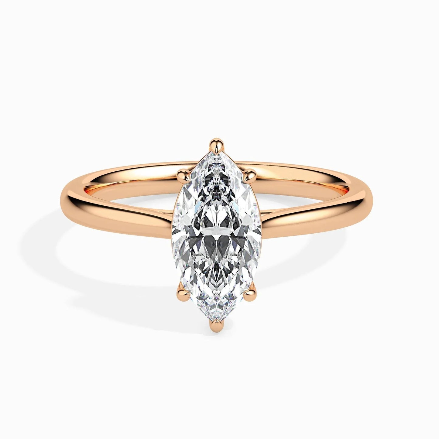 50 Pointer Marquise Lab Diamond Eleanor Solitaire Ring