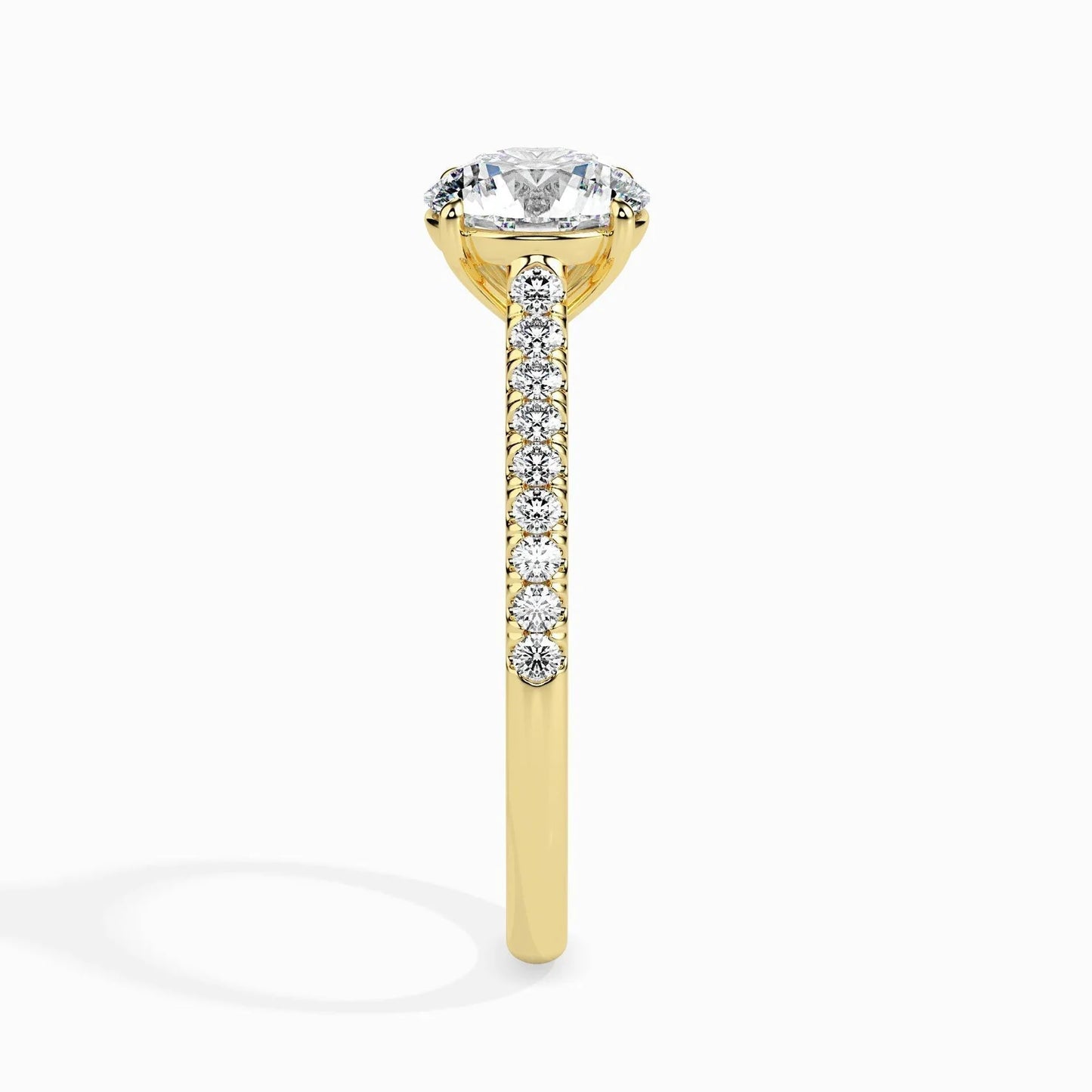 1ct Round Lab Diamond Wed Solitaire Ring