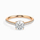 1ct Round Lab Diamond Wed Solitaire Ring