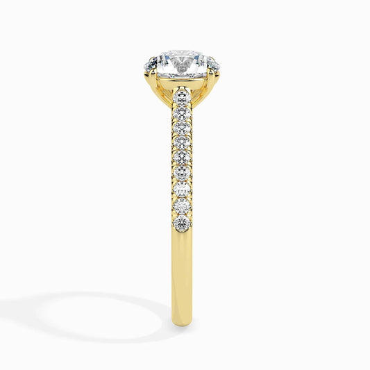 50 Pointer Round Lab Diamond Wed Solitaire Ring