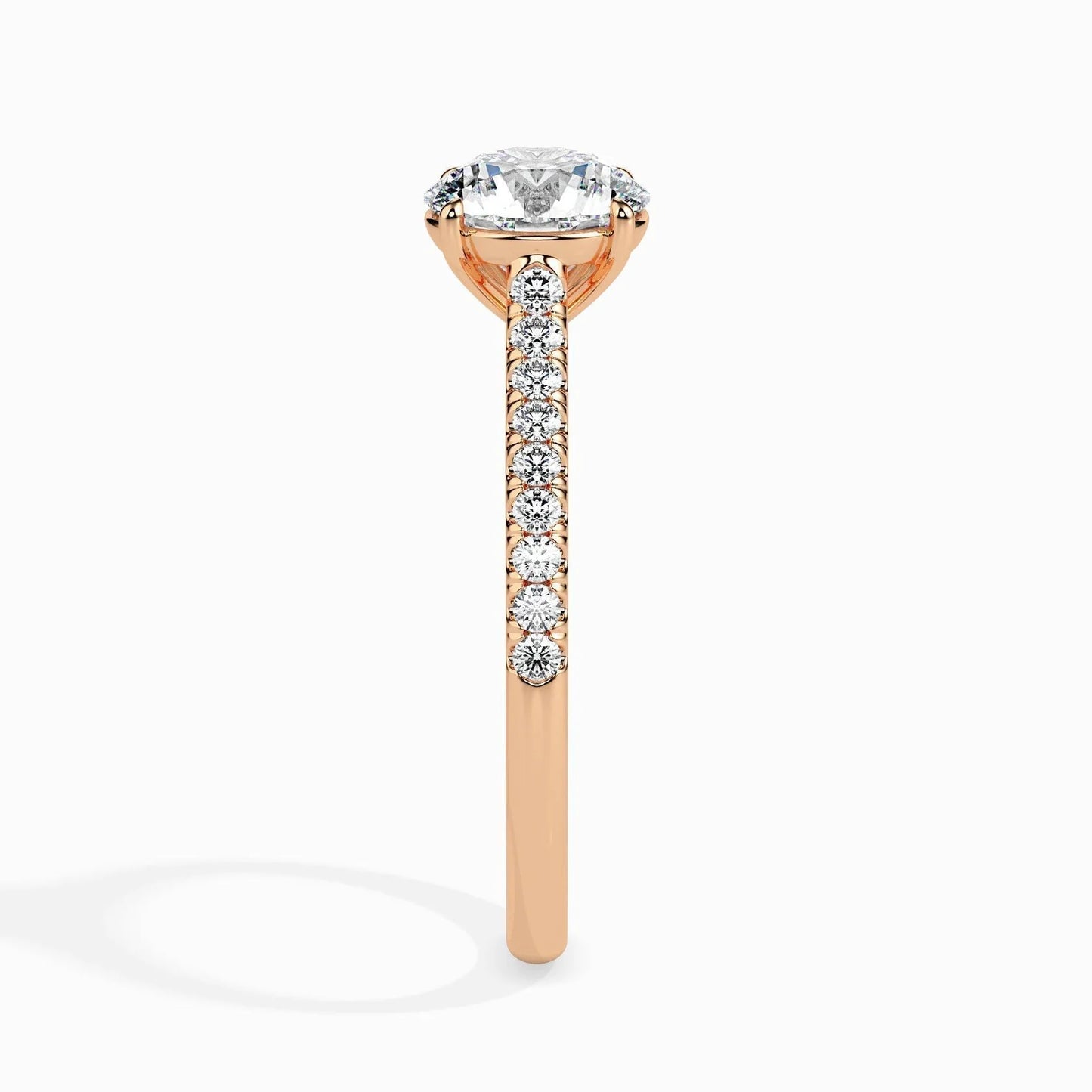 1ct Round Lab Diamond Wed Solitaire Ring