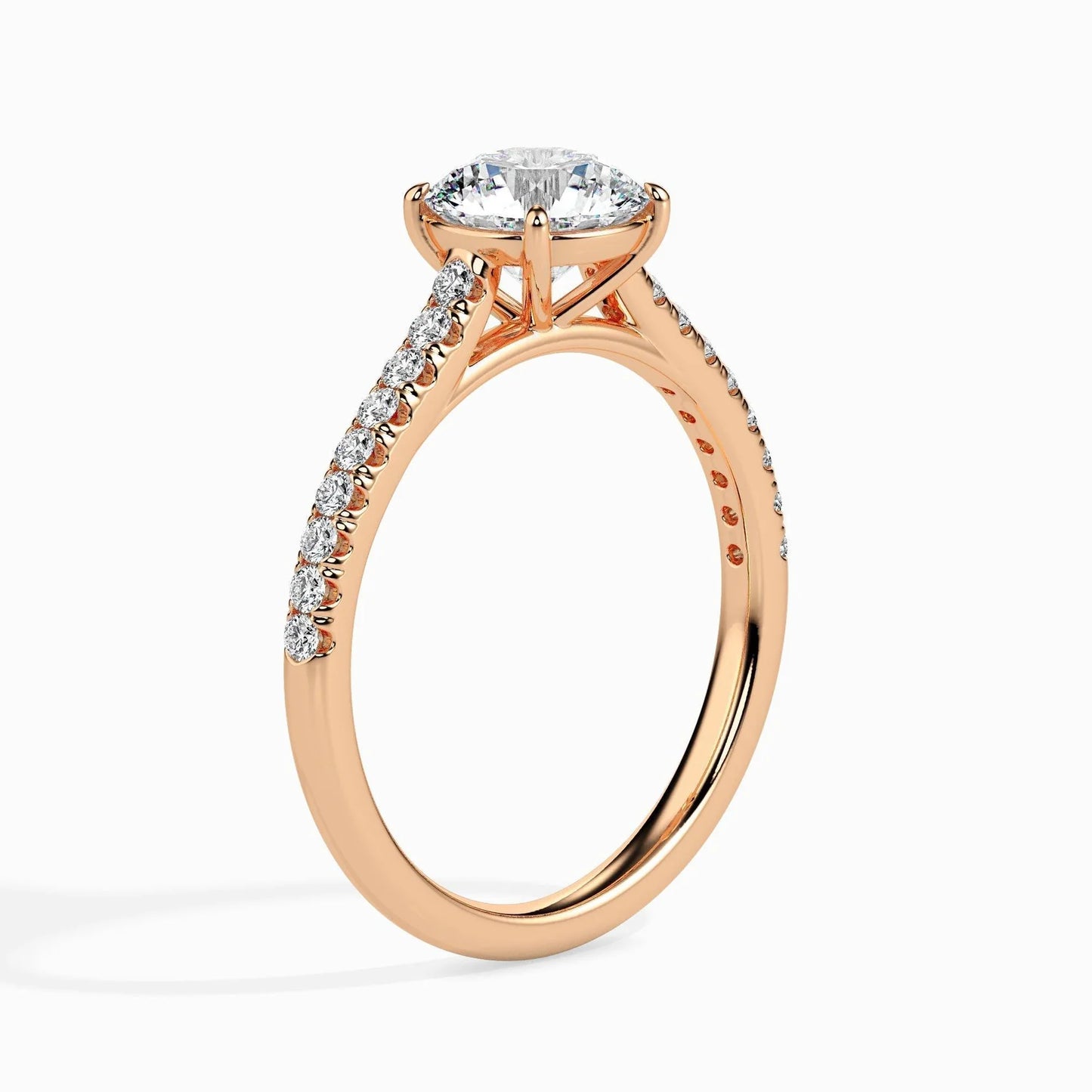 1ct Round Lab Diamond Wed Solitaire Ring