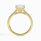 1ct Princess Lab Diamond Hermit Solitaire Ring