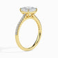Hermit 1ct Princess Lab Diamond Ring
