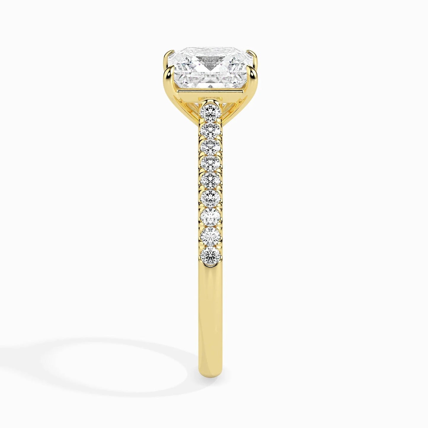 Hermit 1ct Princess Lab Diamond Ring
