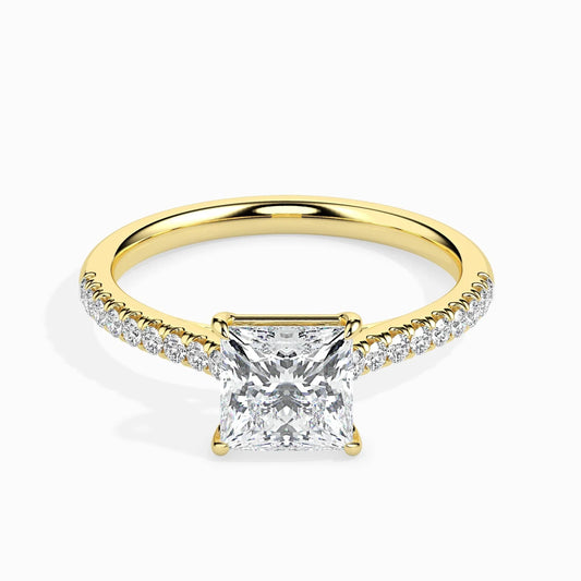 Hermit 1ct Princess Lab Diamond Ring