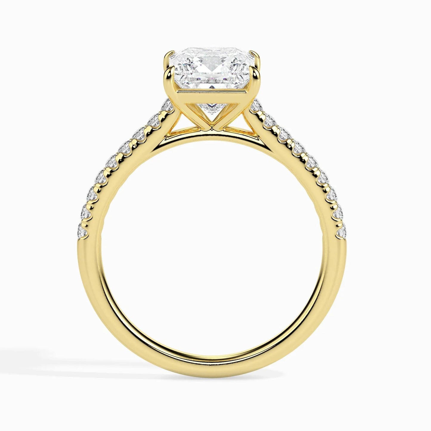 Hermit 1ct Princess Lab Diamond Ring