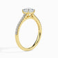 1ct Cushion Lab Diamond Solo Solitaire Ring