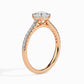 1ct Cushion Lab Diamond Solo Solitaire Ring