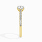 50 Pointer Cushion Lab Diamond Solo Solitaire Ring