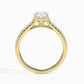 50 Pointer Cushion Lab Diamond Solo Solitaire Ring
