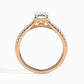 50 Pointer Emerald Lab Diamond Bingle Solitaire Ring