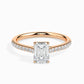 50 Pointer Emerald Lab Diamond Bingle Solitaire Ring