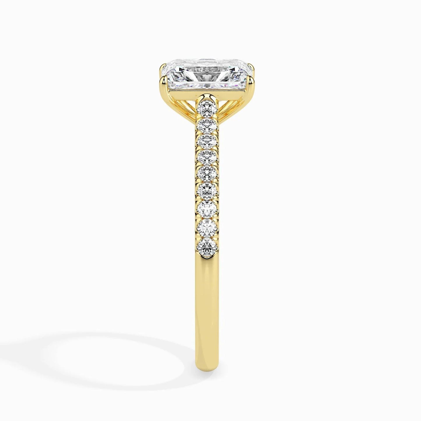 1ct Rediant Lab Diamond Waver Solitaire Ring