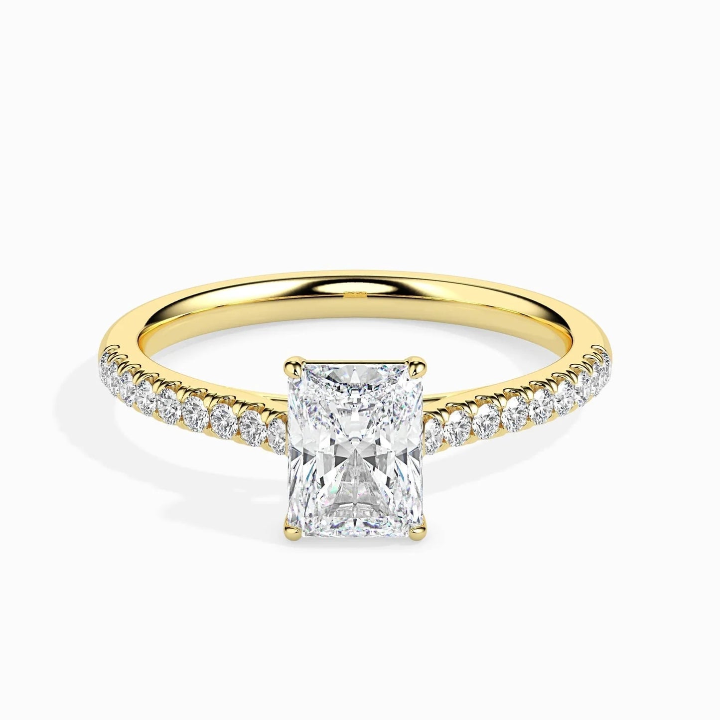 1ct Rediant Lab Diamond Waver Solitaire Ring