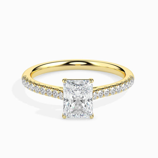 1ct Rediant Lab Diamond Waver Solitaire Ring