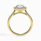 1ct Round Halo Lab Diamond Hunk Ring