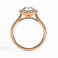 1ct Round Halo Lab Diamond Hunk Ring