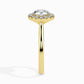 1ct Round Halo Lab Diamond Hunk Ring