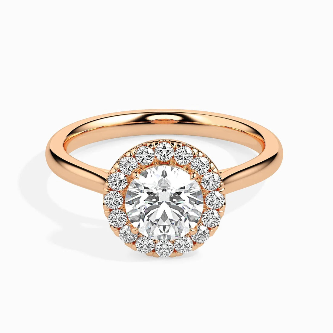 1ct Round Halo Lab Diamond Hunk Ring