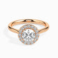 Hunk Halo 1ct Round Lab Diamond Ring