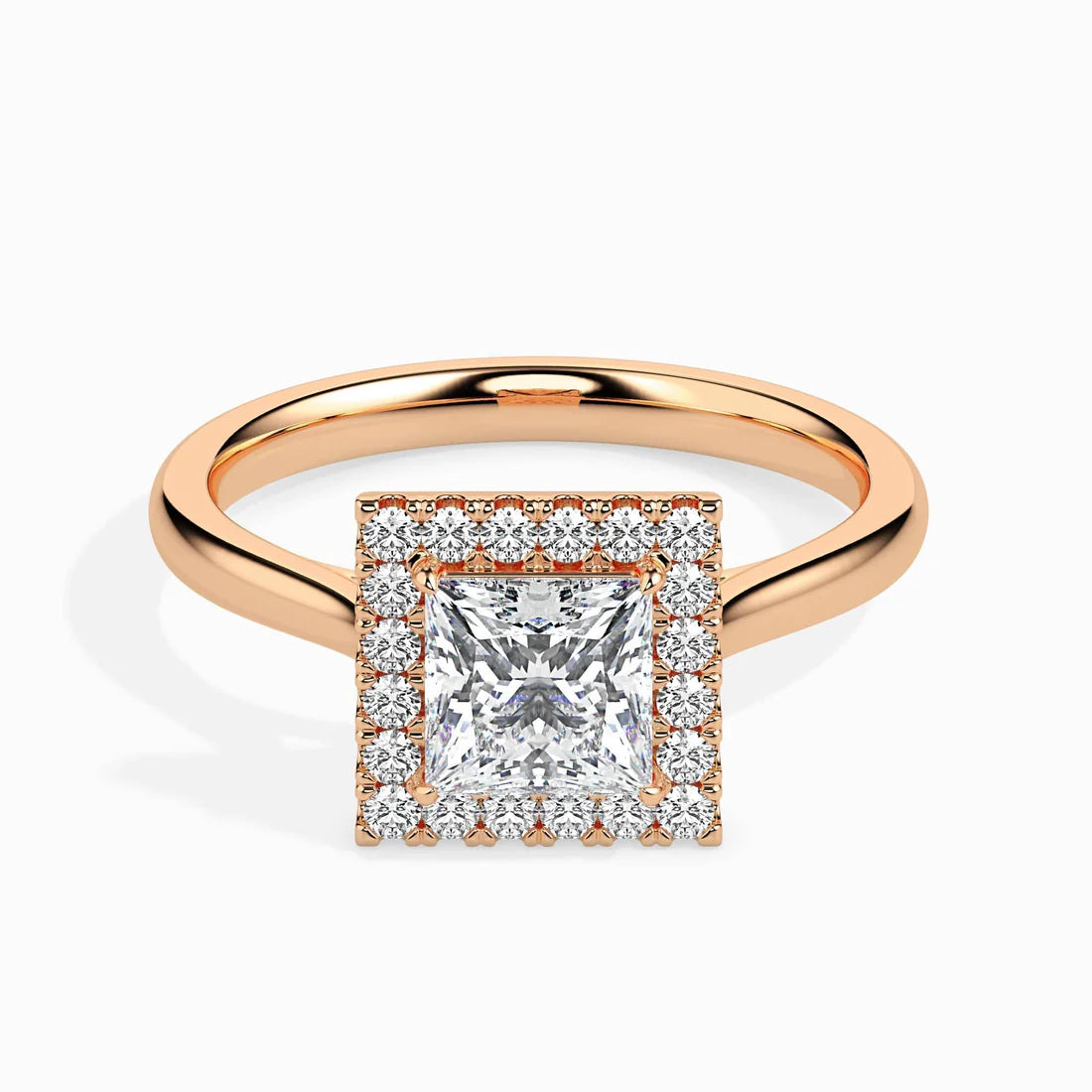 Vivian 1ct Princess Halo Lab Diamond Ring