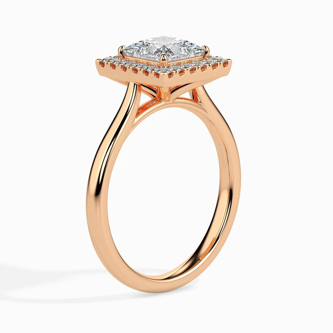 Vivian 1ct Princess Halo Lab Diamond Ring