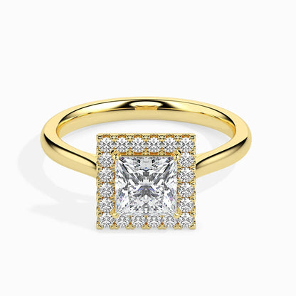 Vivian 1ct Princess Halo Lab Diamond Ring