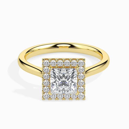 Vivian 1ct Princess Halo Lab Diamond Ring