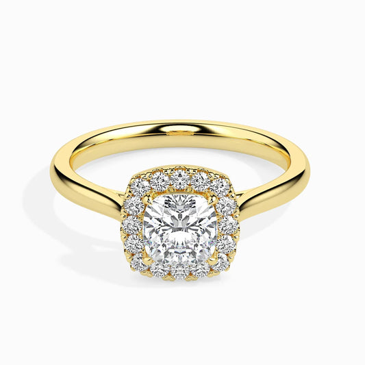 Vapor 1ct Cushion Halo Lab Diamond Ring