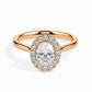50 Pointer Oval Halo Lab Diamond Actual Ring