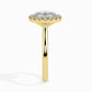 1ct Oval Halo Lab Diamond Actual Ring