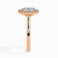 1ct Oval Halo Lab Diamond Actual Ring
