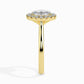Actual 1ct Oval Halo Lab Diamond Ring