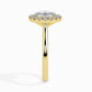 50 Pointer Oval Halo Lab Diamond Actual Ring