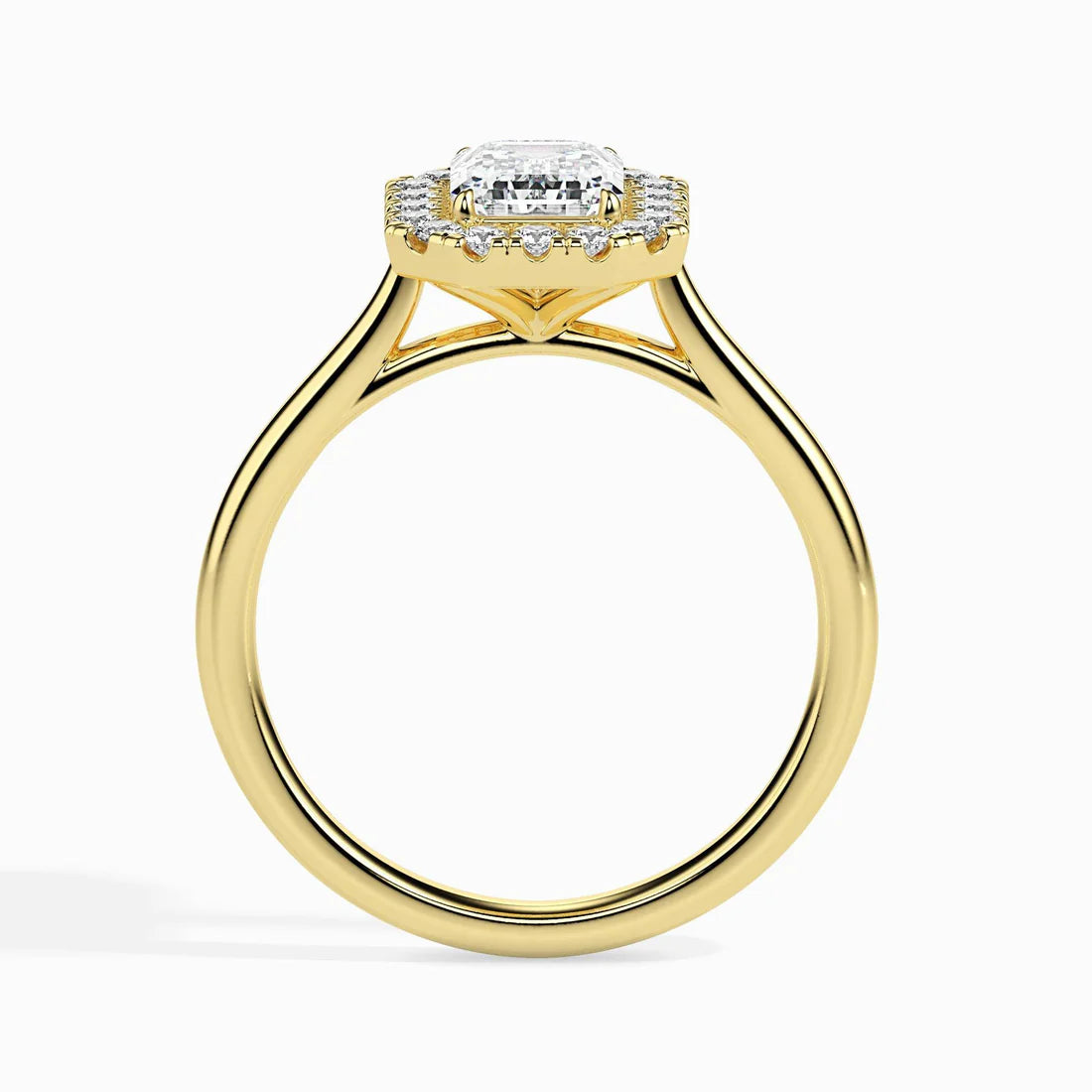 Exact Halo 1ct Emerald Lab Diamond Ring