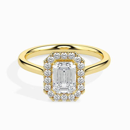 Exact Halo 1ct Emerald Lab Diamond Ring