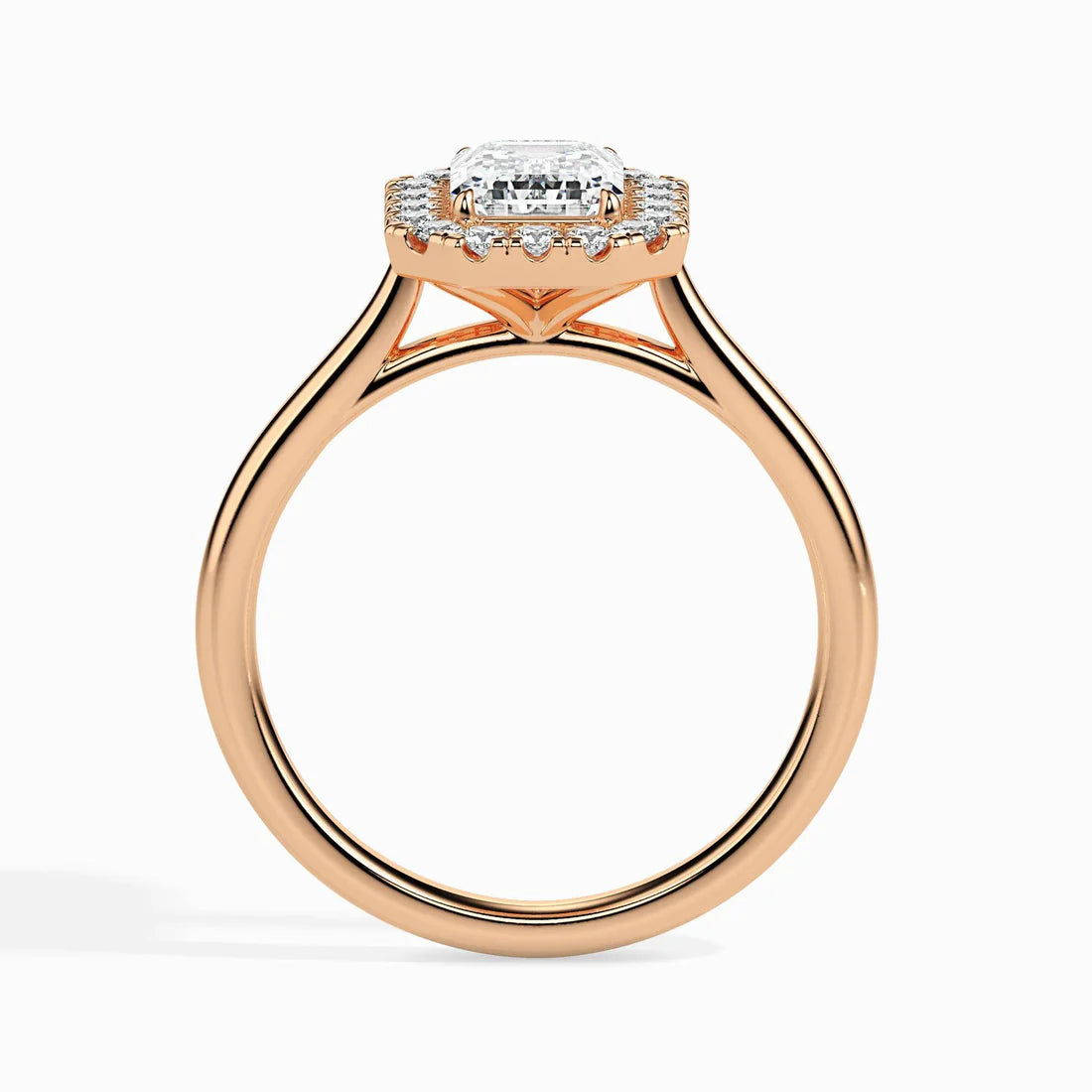 Exact Halo 1ct Emerald Lab Diamond Ring
