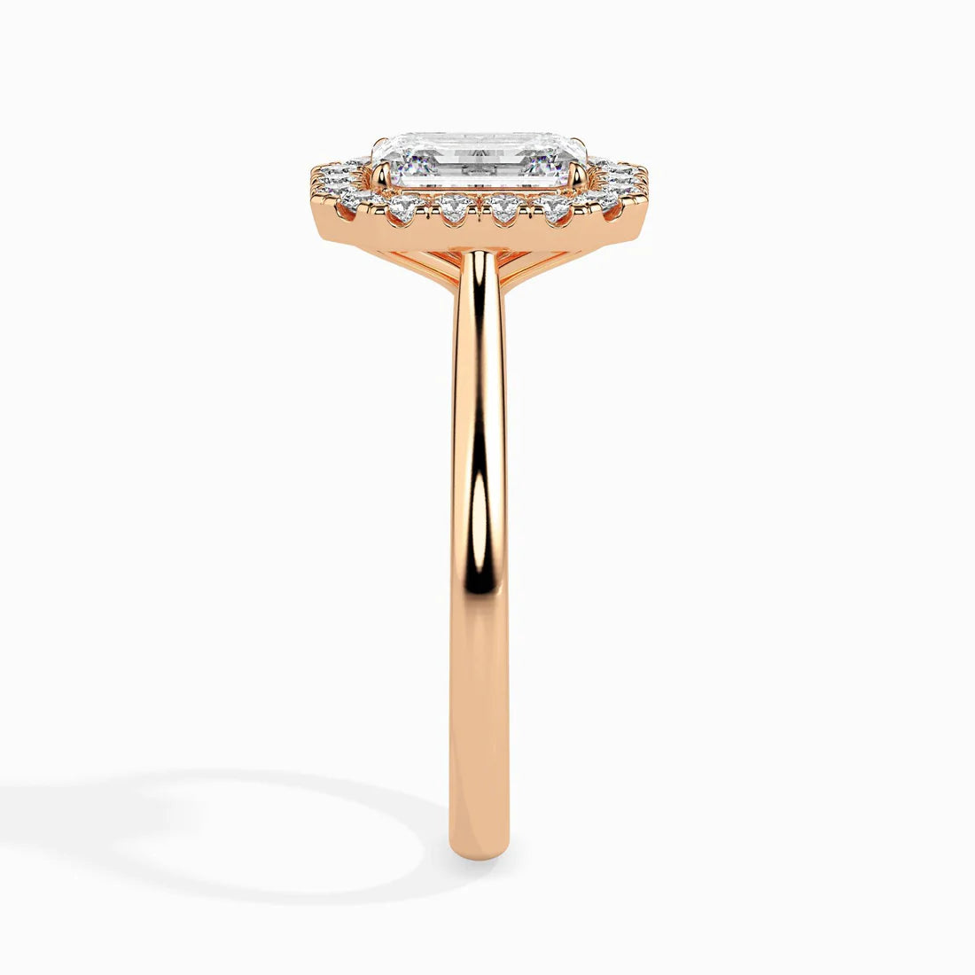 Exact Halo 1ct Emerald Lab Diamond Ring