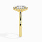 Exact Halo 1ct Emerald Lab Diamond Ring