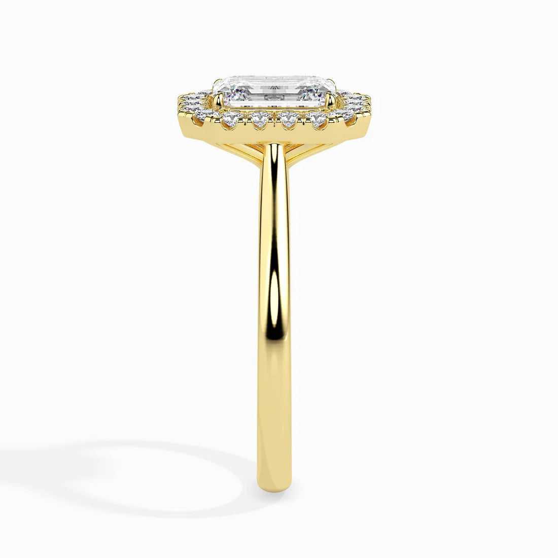 Exact Halo 1ct Emerald Lab Diamond Ring