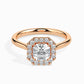 Eden Halo 1ct Asscher Lab Diamond Ring