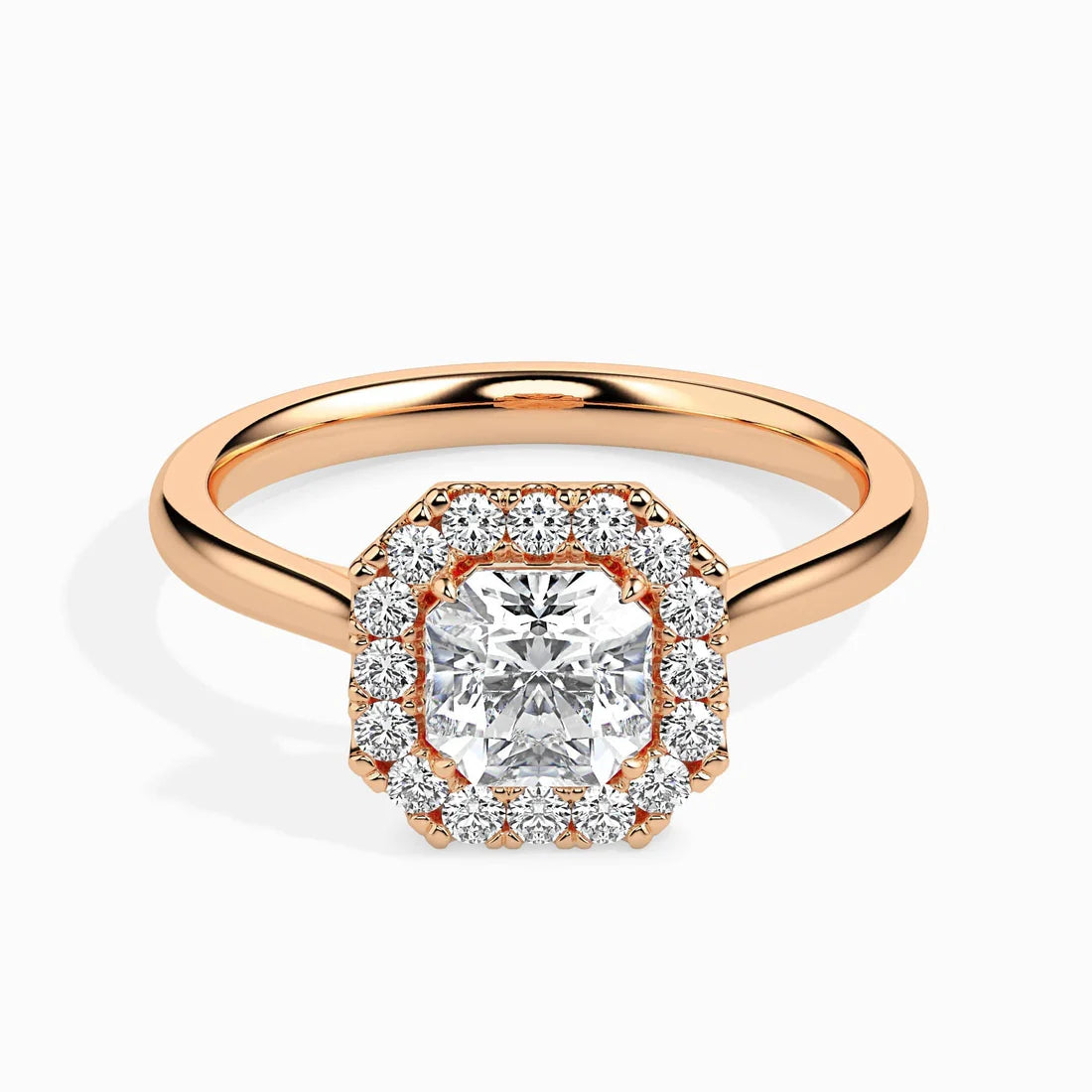 Eden Halo 1ct Asscher Lab Diamond Ring