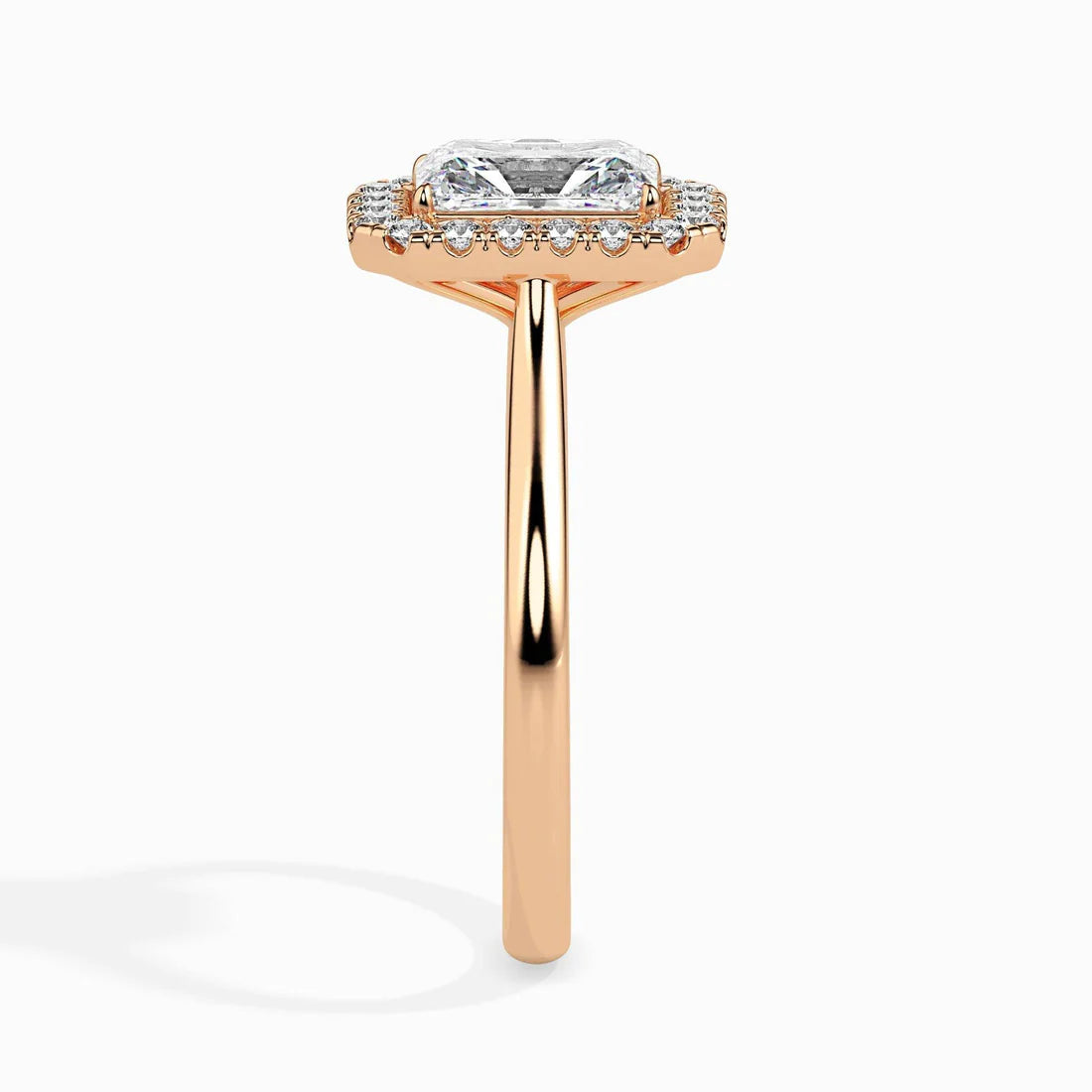 1ct Rediant Halo Lab Diamond Fictile Ring