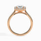 Fictile Halo 1ct Radiant Lab Diamond Ring