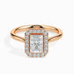 50 Pointer Rediant Halo Lab Diamond Fictile Ring