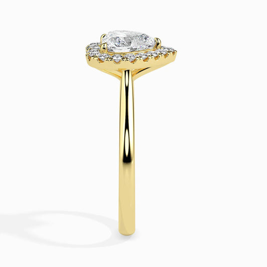 Welkin 1ct Heart Halo Lab Diamond Ring