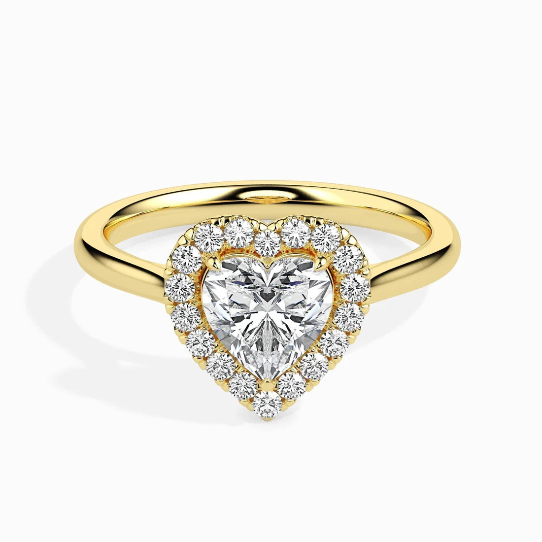 1ct Heart Halo Lab Diamond Welkin Ring